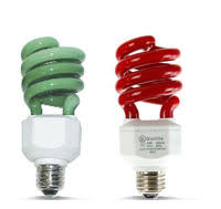 Light bulbs - Compact fluorescent - Colored compact fluorescent